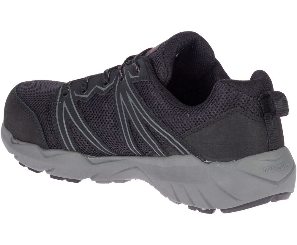 Merrell Work Shoes Black - Fullbench Superlite Alloy Toe SD+ Wide Width - Mens 38JNMESQV